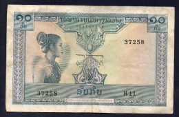 LAOS, 10 Kip 1962 - Laos