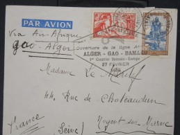 FRANCE-SOUDAN-Ouverture De La Ligne Bamako/Europe Le 27 Fevrier 1938 Joli Cachet Et Aff Plaisant  A Voir  Lot P 5622 - Lettres & Documents