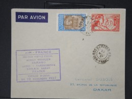 FRANCE-SOUDAN-Cachet Voyage D Essai Air France Du 22/ 11/1937et Aff Plaisant  A Voir  Lot P 5625 - Cartas & Documentos