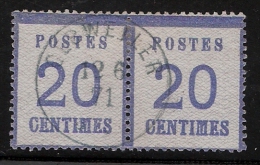 20 C. Paar, Klar " GEBWEILER " Graublau , #1602 - Used Stamps