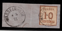 1871, 10 C. " Wasselnheim " Luxu! , #1604 - Usati