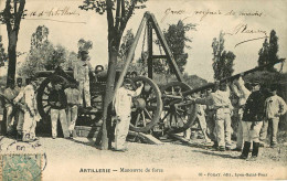 Militaria - Régiments - Matériel - Canons -Artillerie- Manoeuvre De Force - 16ème D'Artillerie - Foray - Lyon Saint Fons - Régiments