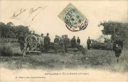 Militaria - Régiments - Militaires - Matériel - Canons - Artillerie - Tir De Batterie 155 Court -Foray - Lyon Saint Fons - Regimente