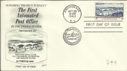 ESTADOS UNIDOS USA FDC 1960 PROVIDENCE THE FIRST AUTOMATED POST OFFICE - Informatique