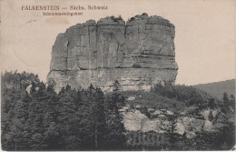 AK Sächsische Schweiz Falkenstein Felsen Schrammsteine Bei Kirnitzschtal Bad Schandau Ostrau Hinterhermsdorf Sebnitz - Kirnitzschtal