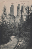 AK Sächsische Schweiz Blosstock Kreuzturm Morsche Zinne Nonnentor Affensteine Schrammsteine Felsen Klettern Bei Schandau - Schmilka