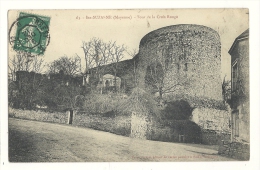Cp, 53, Sainte-Suzanne, Tour De La Croix ROuge, Voyagée 1912 - Sainte Suzanne