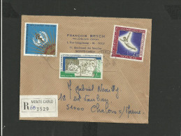 2 Lettres Recommandées Monaco - Storia Postale