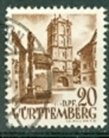 Franz. Zone Württemberg Mi. 21 Gest. Stadttor Wangen - Wurtemberg