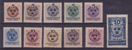 1916 SVEZIA SWEDEN SVERIGE PRO MILIZIA 76/86  MH. Cat, € 240,00 - Unused Stamps