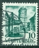 Franz. Zone Württemberg Mi. 33 II Gest. Stadttor Wangen - Wurtemberg