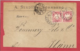 Y&TN°41 NURNBERG  Vers   FRANCE   1891   2 SCANS - Altri & Non Classificati