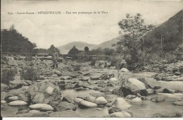 BISCHWILLER , BITSCHWILLER , Une Vue Pittoresque De La Thur , 1918 , CPA ANIMEE - Bischwiller