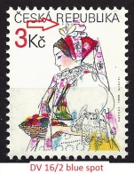 Czech Republic 1996 MNH ** Mi 104 Sc 2980 Easter. Costume, Ostern. Plattenfehler - Unused Stamps
