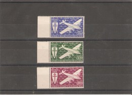 A O F POSTE AERIENNE  N° 1/3    NEUF ** MNH LUXE   AVEC BORD  DE FEUILLE SERIE DE LONDRE - Unused Stamps