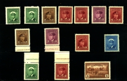 CANADA - 1943-48  GEORGE  VI  ODD VALUES  MINT NH - Unused Stamps