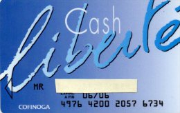 CARTE BANCAIRE  DE RETRAIT COFINOGA Cash Liberté - Disposable Credit Card