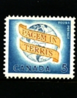 CANADA - 1964  PEACE  MINT NH - Unused Stamps