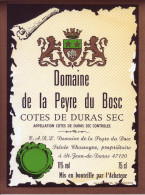 Ancienne étiquette - Côtes De Duras Sec - Domaine De La Peyre Du Bosc - - Bergerac