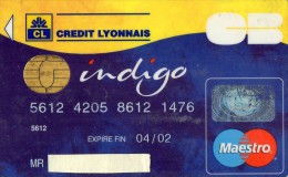 CARTE BANCAIRE CREDIT LYONNAIS  Indigo - Disposable Credit Card