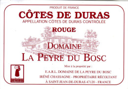 Ancienne étiquette - Côtes De Duras - Domaine La Peyre Du Bosc - - Bergerac