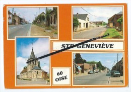 CPM - Ste Sainte Genevieve - Route Nationale 1 - Le Petit Fercourt - L´Eglise - Sainte-Geneviève