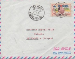 Enveloppe République Centrafricaine 1961 Avec Cachet Bangui - Central African Republic