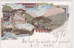 Austria - Gruss Aus Werfen - Litho 1898 - Werfen