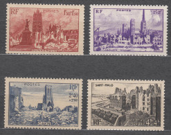 France 1945 Yvert#744-747 Mint Never Hinged (sans Charnieres) - Unused Stamps