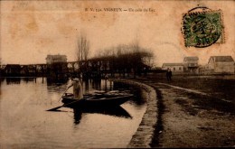 91-VIGNEUX..UN COIN DU LAC...CPA ANIMEE - Vigneux Sur Seine