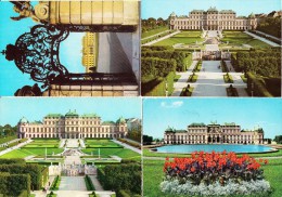 4 POSTCARDS: WIEN - BELVEDÈRE  - Österreich / Austria - Belvedere