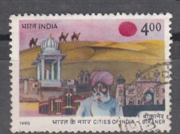 INDIA,  1990,  Cities Of India, ,  Bikaner,   Rs 4 Stamp, 1 V,  FINE USED - Oblitérés