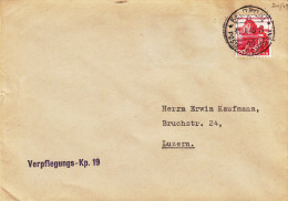Poste De Campagne - Feldpost - Suisse - Lettre De 1940 - Oblitération Feldpost Sur Timbre Normal - Verplegungs Kp 19 - Documenten