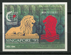 (cl 10 - P6) Afrique Du Sud ** Bloc N° 36 (ref. Michel Au Dos) - "Singapore 95"  Lion Stylisé - - Ungebraucht