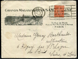 FRANCE - ROULETTE DU N° 199 DENTS MASSICOTÉS / LETTRE DE LA SAMARITAINE , OM DU 16/4/1931 - SUP - Coil Stamps