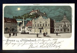 Gruss Aus Kulmbach Marktplatz / Litho? Verlag Karl Senfft / Year 1899 / Old Postcard Circulated - Kulmbach