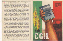 3-4230-  Tessera CGIL 1956 1957 Con Bollini - Altri & Non Classificati