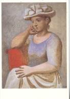 CARTE ILLUSTRATEUR  -   PABLO PICASSO  -   FEMME AU CHAPEAU BLANC    - 1921 -  ART - CPM - Picasso