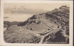 Switzerland PPC Alpen Alps Rigi-Staffel U. Kulm Mit Zugersee Echte RealPhoto Véritable Vera Sent To Denmark (2 Scans) - Sent