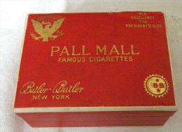 Ancienne Boite  Publicitaire Cigarettes PALL MALL BB Butler Butler New-York - Etui Cigarette Tabac - Zigarettenetuis (leer)