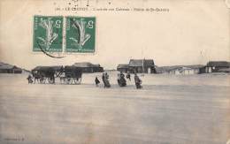 Le Crotoy     80       L'arrivée Aux Cabanes.Pointe De St Quentin - Le Crotoy