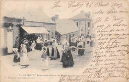 Le Crotoy     80       Procession De La St Pierre 1909 .  Les Matelottes   ( Magasin Félix Potin) - Le Crotoy