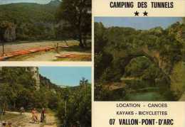 07  VALLON PONT D'ARC Camping Des Tunnels,canoes,bicyclettes - Vallon Pont D'Arc