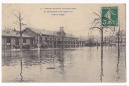 ANGERS Inondé (Décembre 1910). Gare St-Serges. Carte Assez Rare - Angers