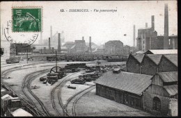 62, ISBERGUES, VUE PANORAMIQUE , 2 SCANS RECTO Et  VERSO - Isbergues