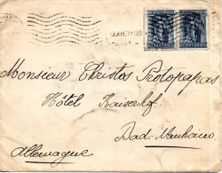 GRECE. N°187 Sur Enveloppe Ayant Circulé En 1922. Iris 40l. - Storia Postale