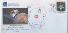 India  2015 India's First Mission To Mars  Space  Cover # 84505  Inde  Indien - Asie