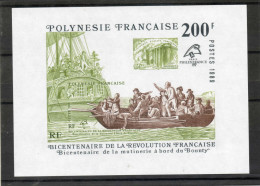 POLYNESIE Française : Bicentenaire De La Révolution Française- 200 Ans De La Mutinerie Du Bounty - Blocks & Sheetlets