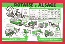 BUVARD - AGRICULTURE ... POTASSE ALSACE ...( Signé Jean Stetten Bernard ) - Agriculture