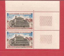 Bloc De 2 Timbres Bord De Feuille Monuments Et Batiments Collège St Christophe - Unused Stamps